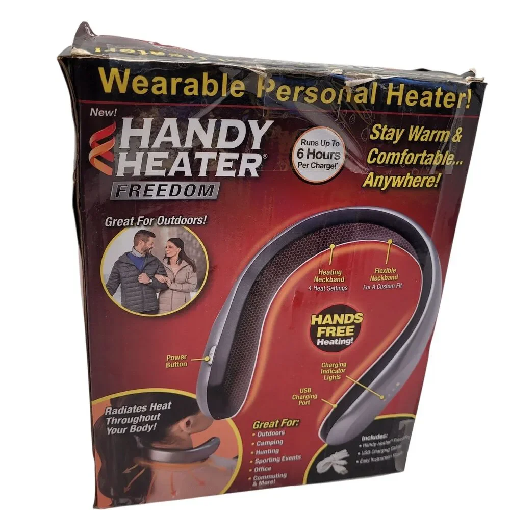 Handy Heater Freedom Personal Wearable Neck Heater USB Rechargeable- 4 Settings
